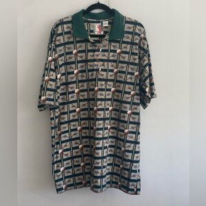 Polo by Ralph Lauren Green and Cream Geometric Polo Shirt